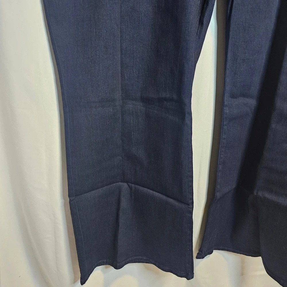Universal Standard Flare Sava High Rise Dark Indigo Denim Jeans Womens Size 40 - Picture 2 of 7